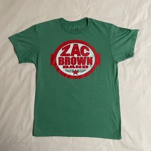 Small Zac Brown Band T-Shirt. Green. In great condition with no holes or stains.